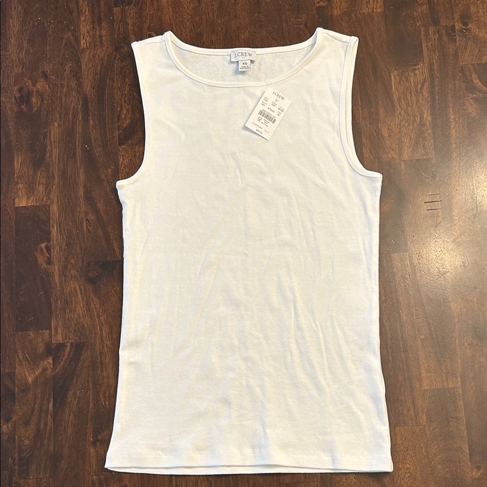 New with tags! J. Crew White Sleeveless Top, XS